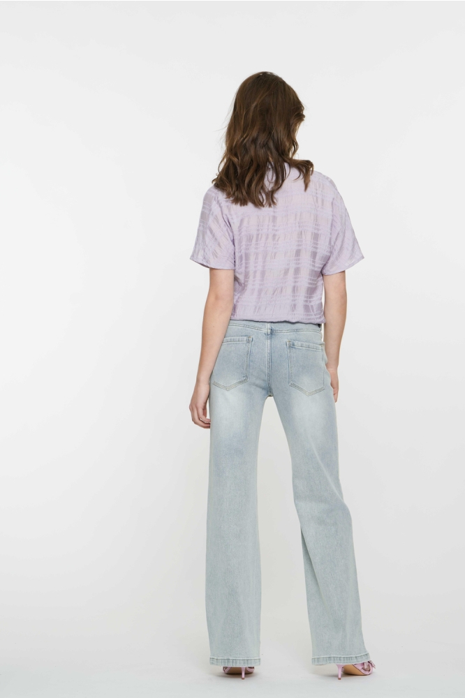 JEANS MET STRASS STEENTJES 51044 10 Heavy Bleached denim